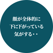 顔が全体的に下に下がっている気がする・・