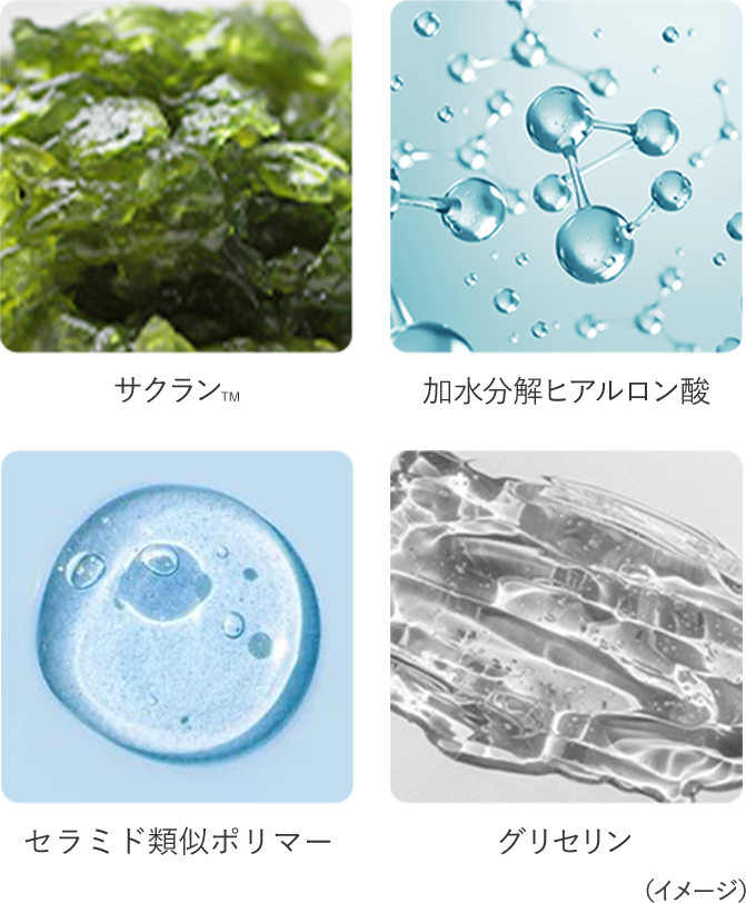 サクランTM 加水分解ヒアルロン酸 セラミド類似ポリマー グリセリン イメージ