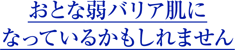 おとな弱バリア肌になっているかもしれません