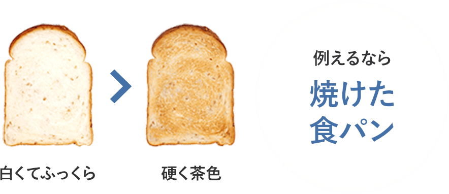 例えるなら 焼けた食パン