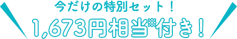 今だけの特別セット！　1673円相当※付き！