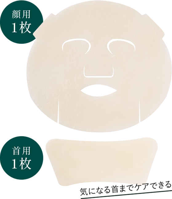 顔用１枚　首用１枚