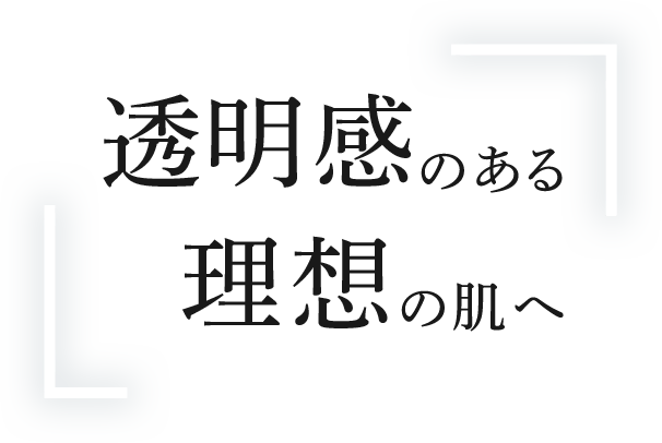 透明感のある理想の肌へ