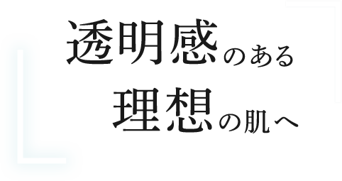 透明感のある理想の肌へ