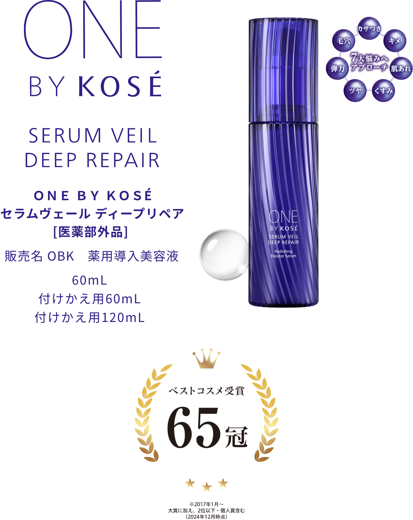 SERUM VEIL DEEP REPAIR｜ONE BY KOSE｜ Maison KOSÉ(メゾンコーセー)