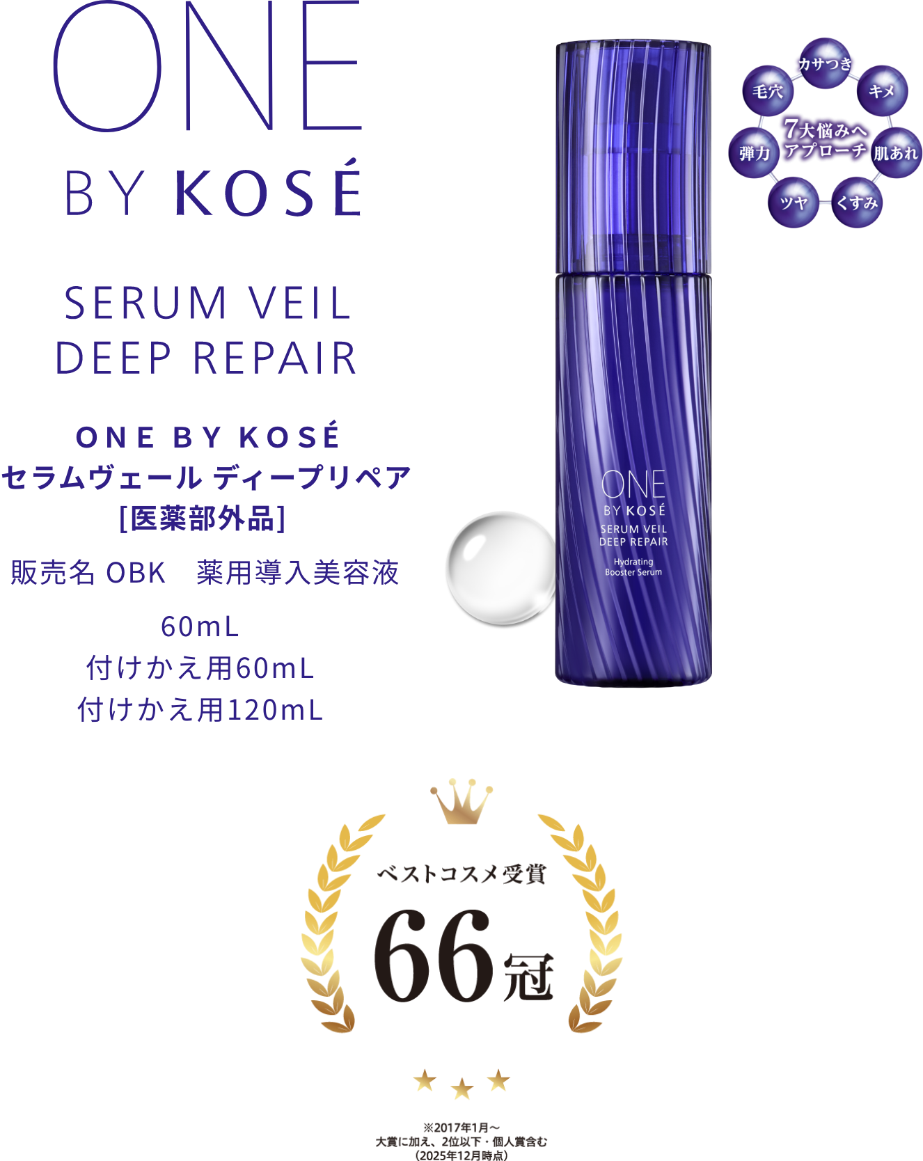 SERUM VEIL DEEP REPAIR｜ONE BY KOSE｜ Maison KOSÉ(メゾンコーセー)