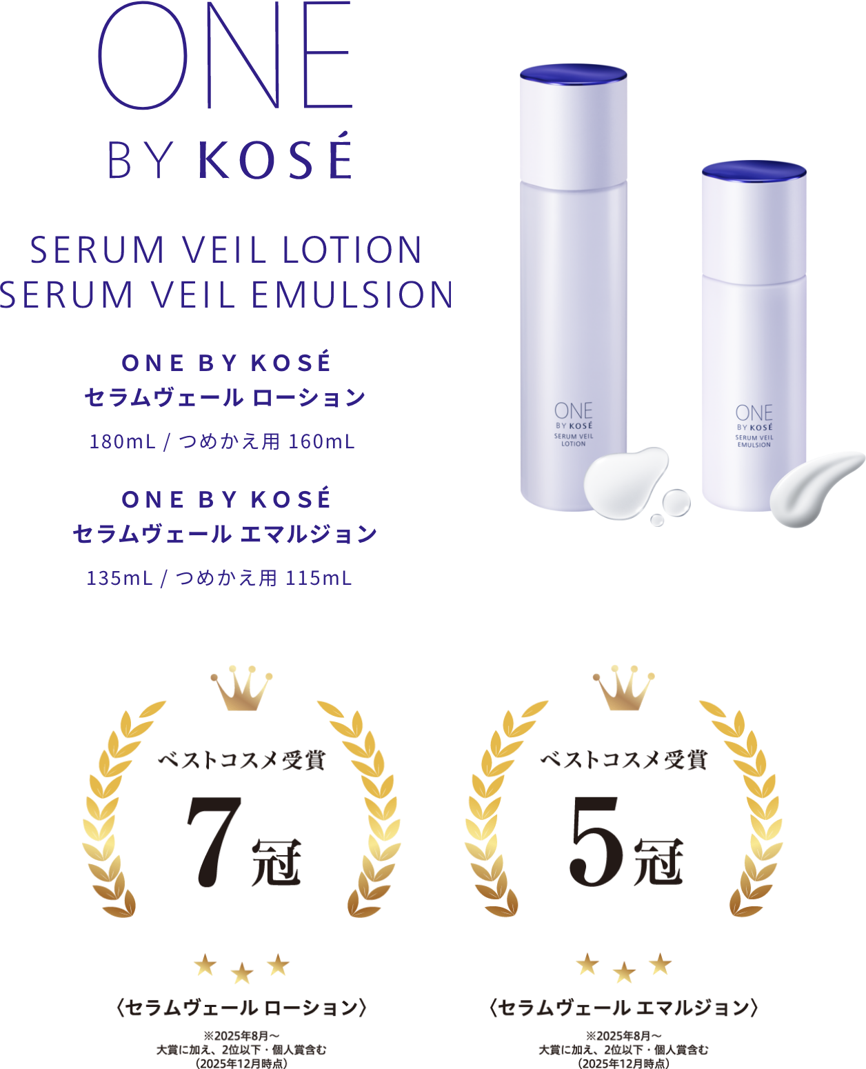 ONE BY KOSÉ セラムベール ローション＆エマルジョン セット SERUM VEIL LOTION / EMULSION｜ONE BY KOSE｜ Maison KOSÉ(メゾン