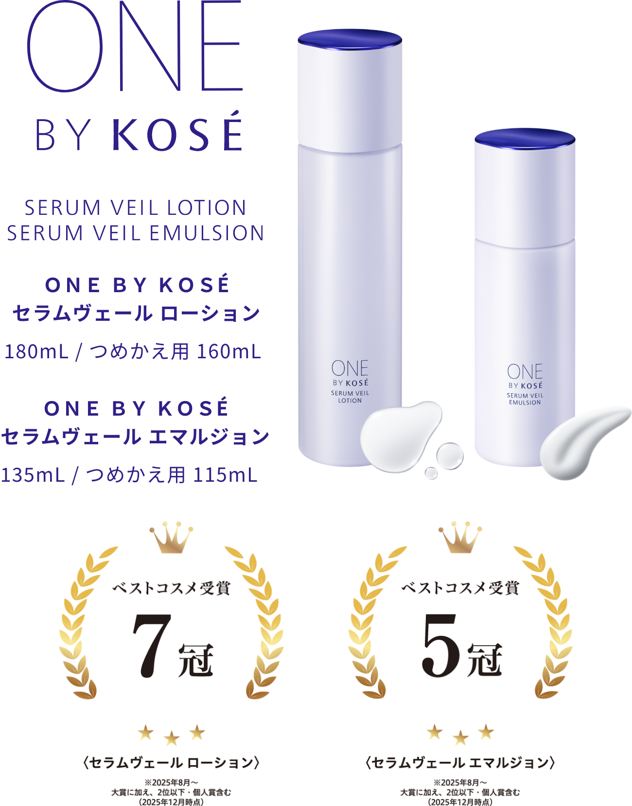 SERUM VEIL LOTION / EMULSION｜ONE BY KOSE｜ Maison KOSÉ(メゾン