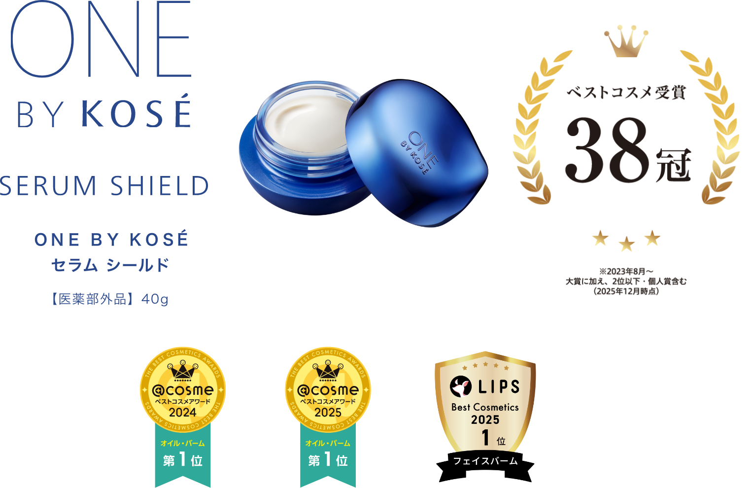 ベストコスメ受賞 38冠