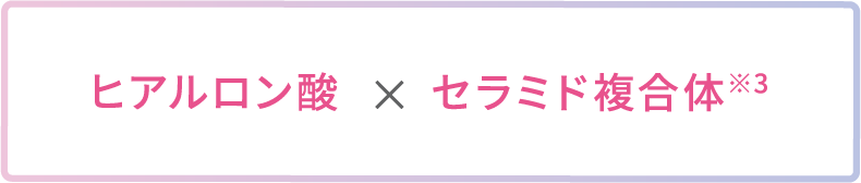 ヒアルロン酸 × セラミド複合体※3