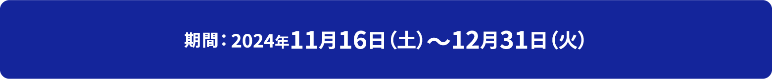 期間:2024年11月16日（土）～12月31日（火）