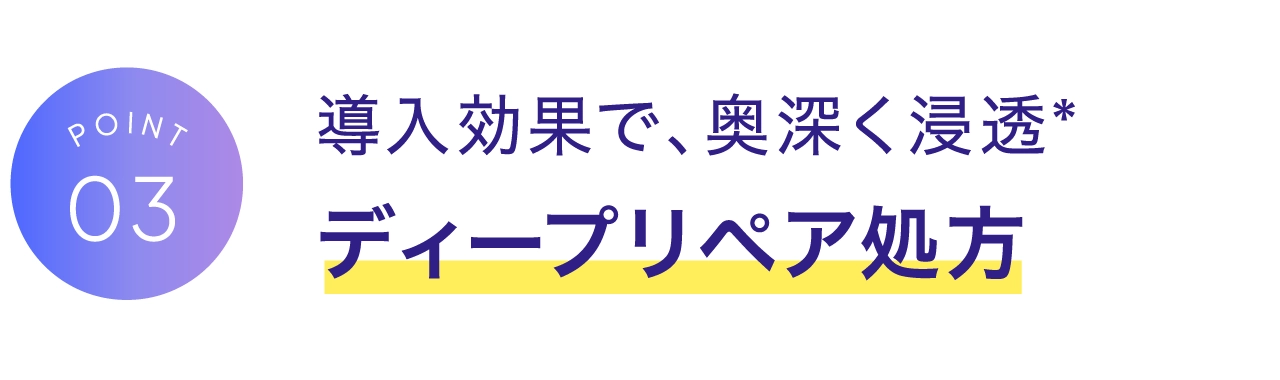 導入効果で、奥深く浸透※ディープリペア処方