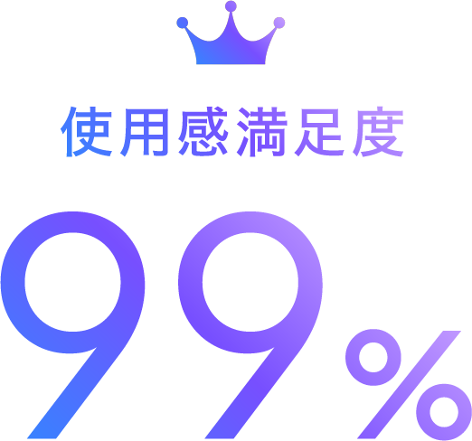 使用感満足度 99%