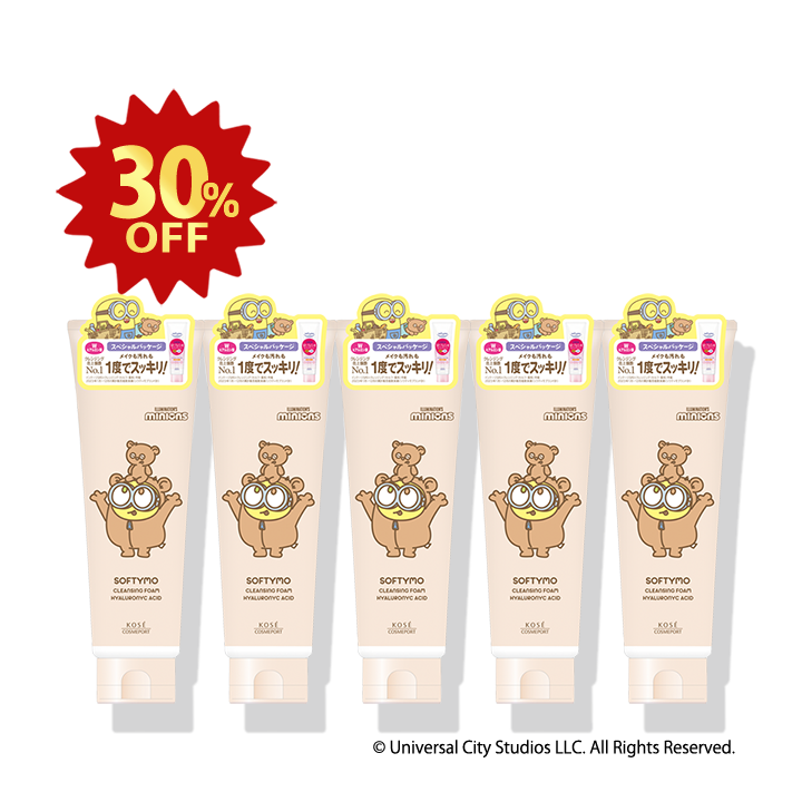 【福袋】ソフティモ クレンジングウォッシュ（ヒアルロン酸）ミニオンデザイン 5個セット