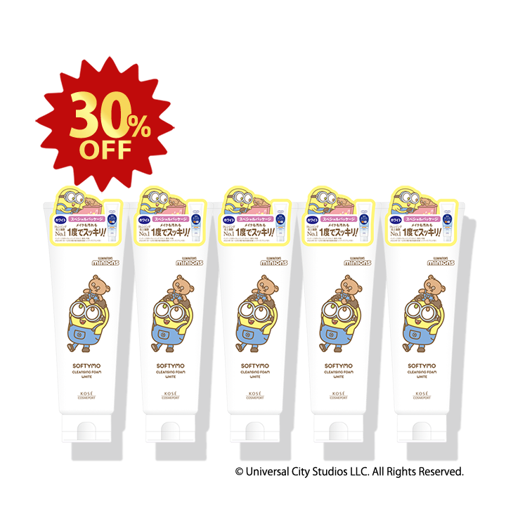 【福袋】ソフティモ クレンジングウォッシュ（ホワイト）ミニオンデザイン 5個セット