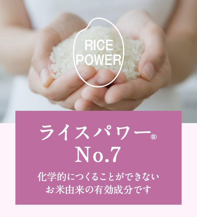 ライスパワーRNo.7 化学的につくることができないお米由来の有効成分です